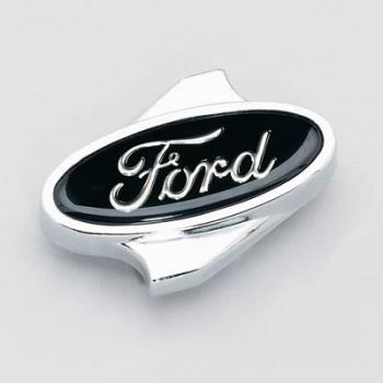 Porca do filtro de ar cromada com logo Ford prata